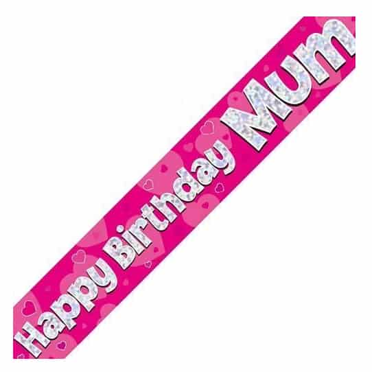 HAPPY BIRTHDAY MUM BANNER : Hedon Green Print