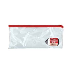STATIONERY LARGE CLEAR PENCIL CASE