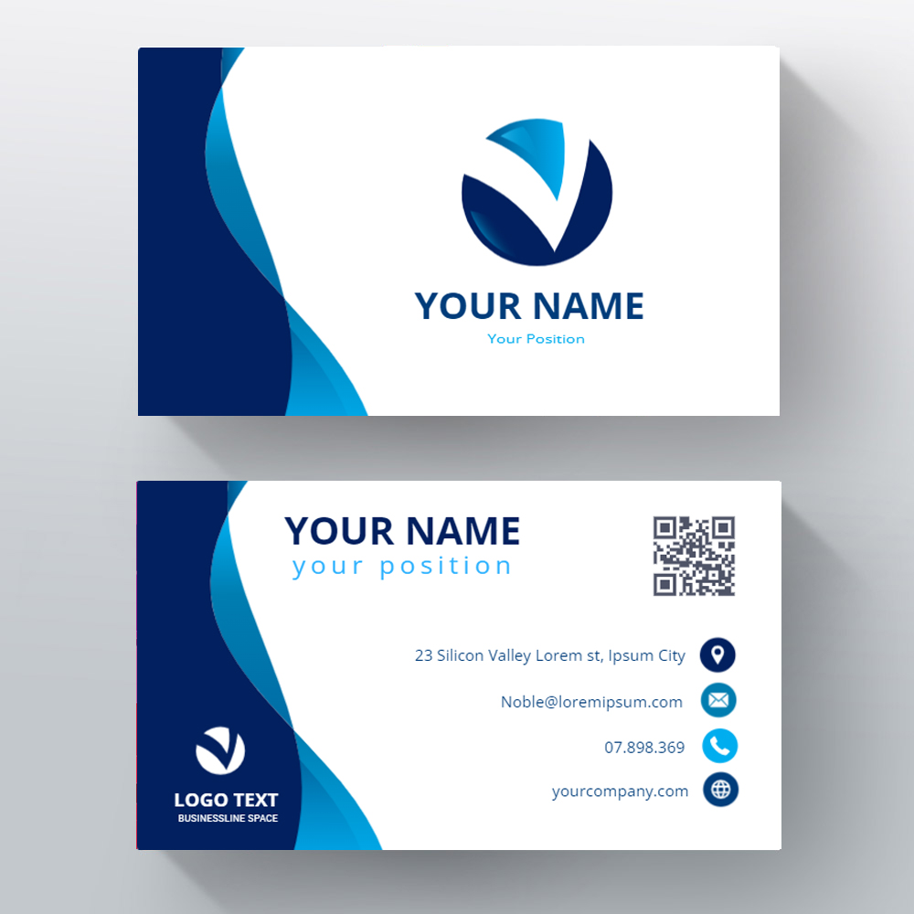 Twisted Blue Business Cards