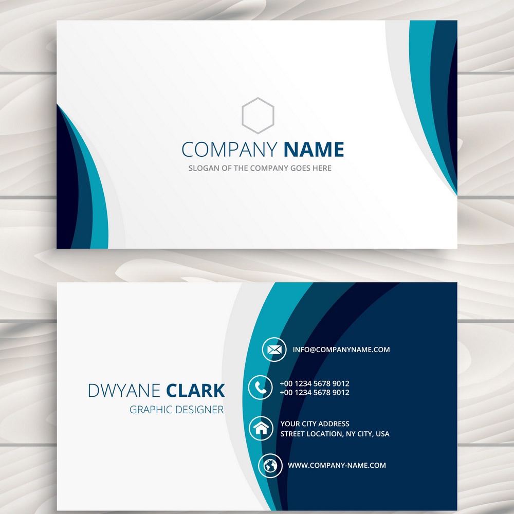 Pied Blue Business Cards