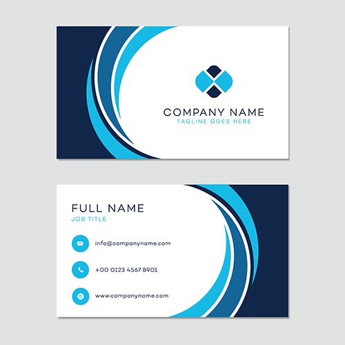 Multi Blue Business Cards