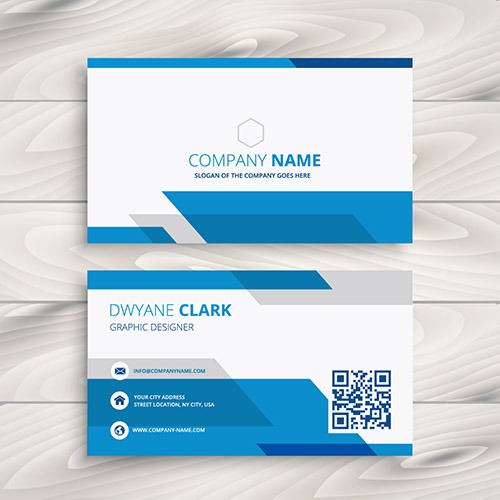 Striped Blue Business Cards
