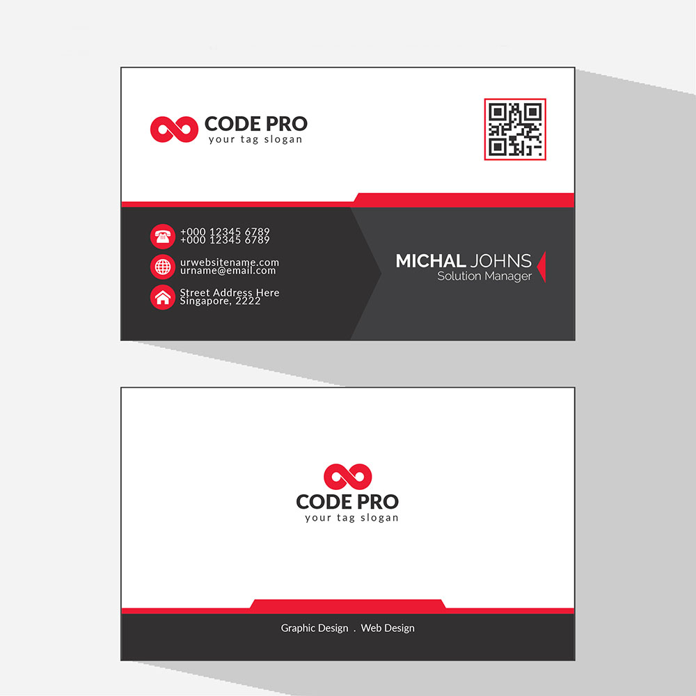 Black/Red Business Cards